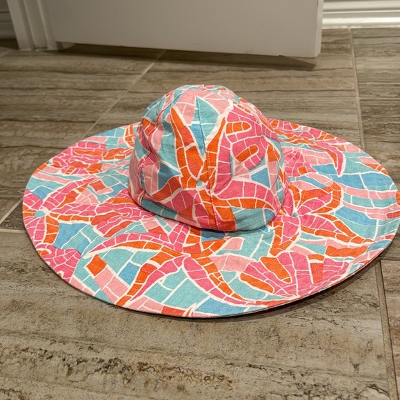 Barbara Gerwit Multicolor 100% Canvas Cotton Extra Wide Brim Sun Hat - Picture 3 of 8